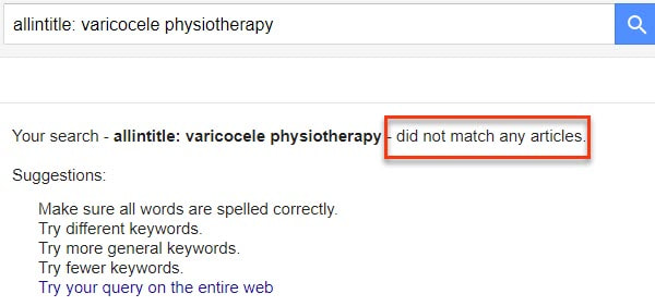 varicocele physical therapy (google scholar)